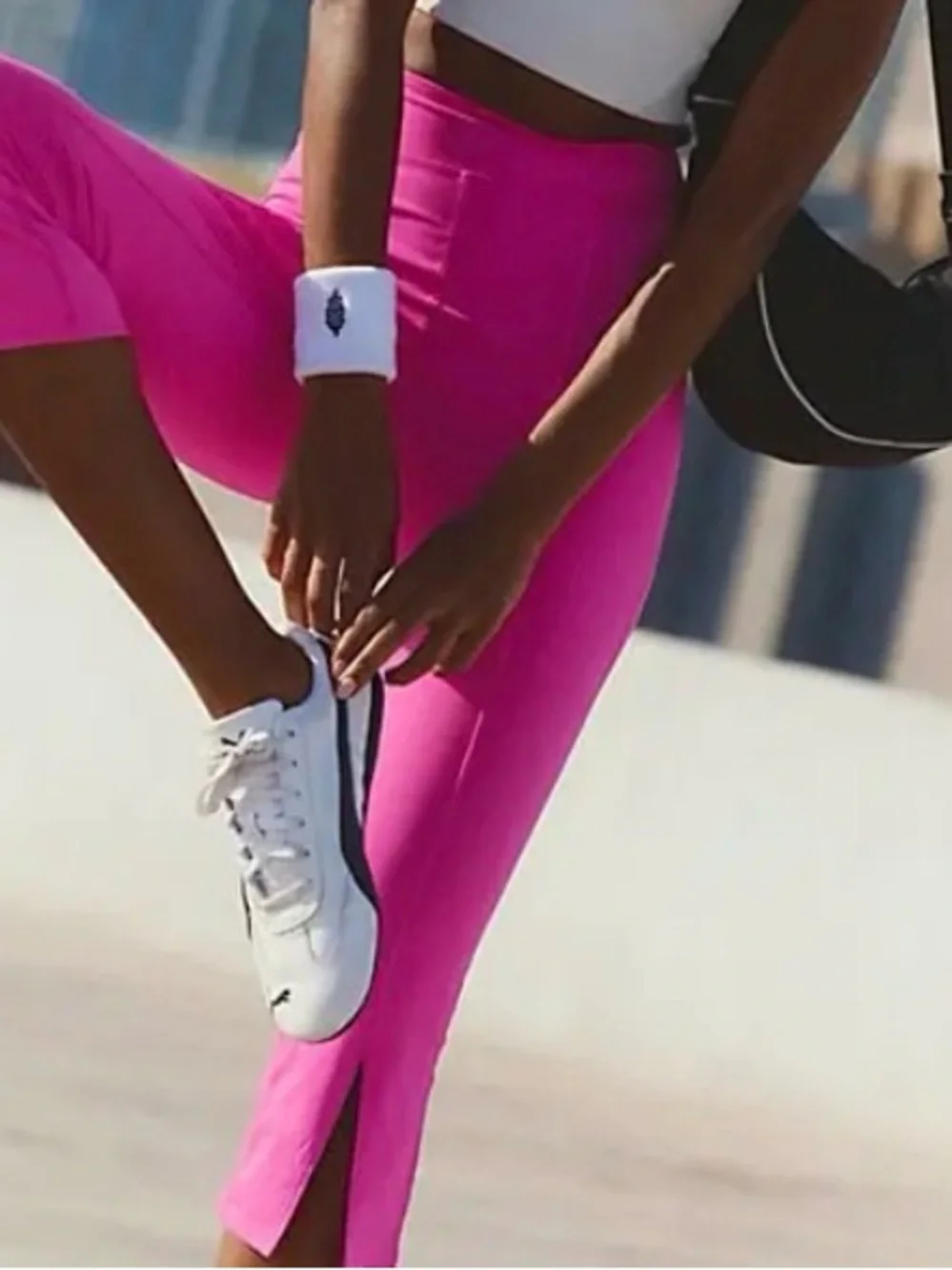 Free People Make It Happen Cropped Leggings. NWT. Living magenta
